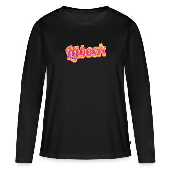 Lübeckerin Lübecker Lübeck - T-shirt manches longues Premium bio Femme - noir - Devant - Julia (174cm)