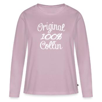 Original 100% Collin - Frauen Premium Bio Langarmshirt - Altrosa - Vorne - Julia (174cm)