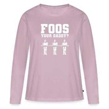Foos Your Daddy Men Table Soccer Foosball Player - Frauen Premium Bio Langarmshirt - Altrosa - Vorne - Julia (174cm)