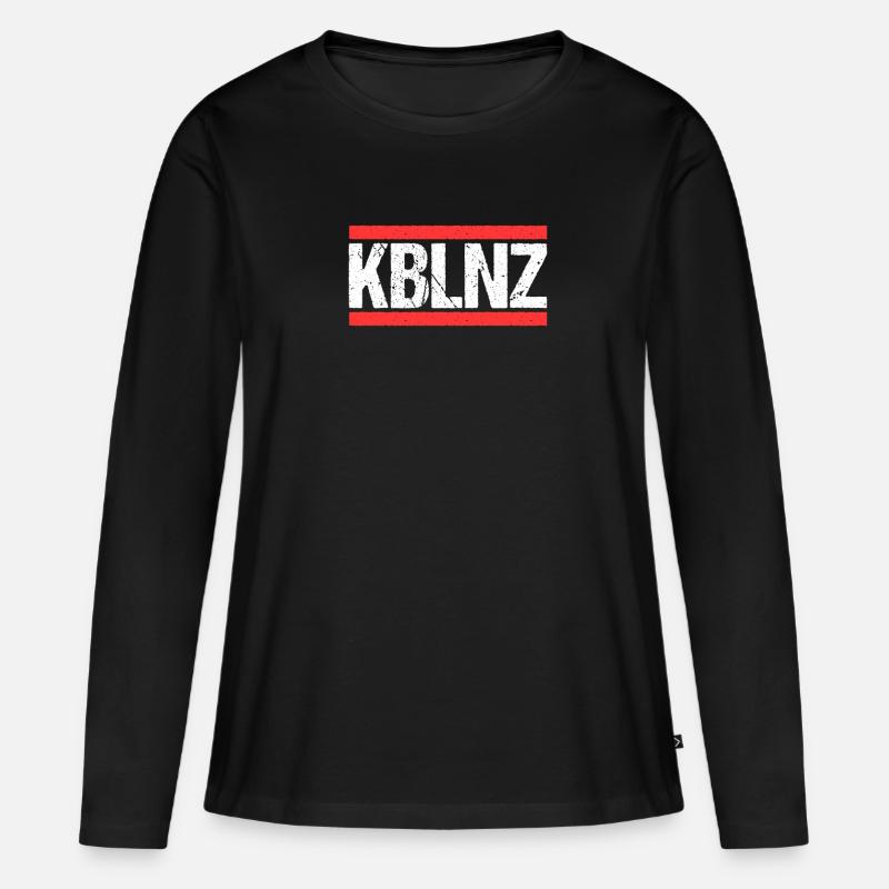 Koblenzerin Koblenzer Koblenz - Frauen Premium Bio Langarmshirt - Schwarz