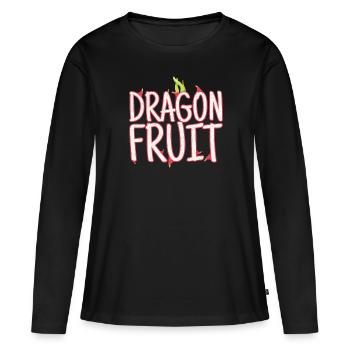 Dragon Fruit - Frauen Premium Bio Langarmshirt - Schwarz - Vorne - Julia (174cm)