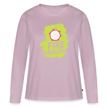 Fire Dragon Fruit - Frauen Premium Bio Langarmshirt - Altrosa - Vorne - Julia (174cm)