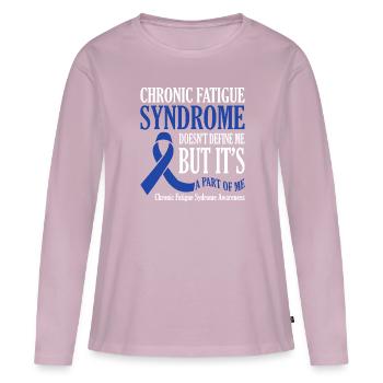 Le syndrome de fatigue chronique me définit - T-shirt manches longues Premium bio Femme - rose poudré - Devant - Julia (174cm)