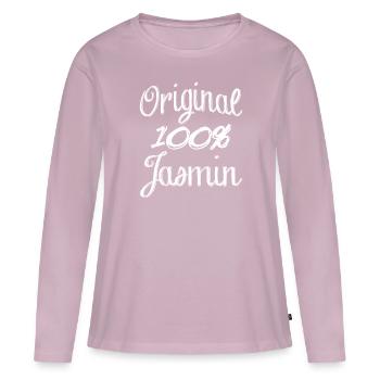 Original 100% Jasmin - Frauen Premium Bio Langarmshirt - Altrosa - Vorne - Julia (174cm)