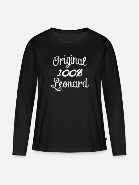 Original 100% Leonard - Frauen Premium Bio Langarmshirt - Schwarz