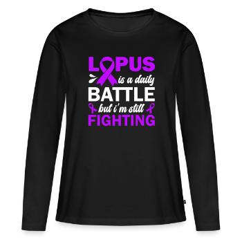 Lupus is a daily struggle, but I struggle - Women's Premium Organic Long Sleeve Shirt - black - Front - Julia (174cm)