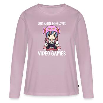 Gaming Console PC Gamer Girl Gamer Girl - Women's Premium Organic Long Sleeve Shirt - dusky pink - Front - Julia (174cm)