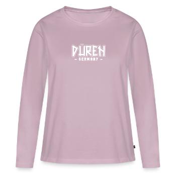 Düren Dürenerin Dürener Stadt Düren - Frauen Premium Bio Langarmshirt - Altrosa - Vorne - Julia (174cm)