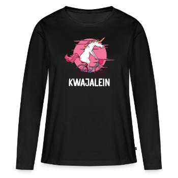 Atoll de Kwajalein Îles Marshall Licorne Bicyclette B - T-shirt manches longues Premium bio Femme - noir - Devant - Julia (174cm)