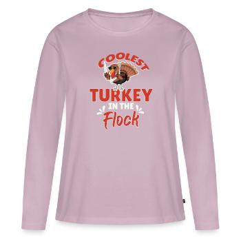 Coolest Turkey In The Flock - Frauen Premium Bio Langarmshirt - Altrosa - Vorne - Julia (174cm)