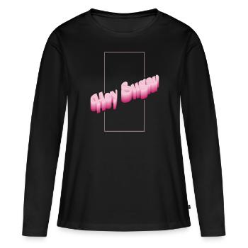 Hey Sugar - Women's Premium Organic Long Sleeve Shirt - black - Front - Julia (174cm)