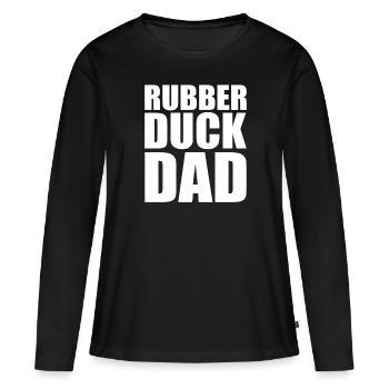 Duckling Duckie Men Father Rubber Duck Dad - Frauen Premium Bio Langarmshirt - Schwarz - Vorne - Julia (174cm)