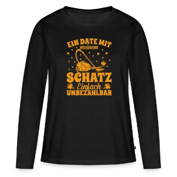 Geschenkidee für Hausfrauen und Putzfrauen - Frauen Premium Bio Langarmshirt - Schwarz - Vorne - Julia (174cm)