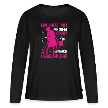 Geschenkidee für Hausfrauen - Frauen Premium Bio Langarmshirt - Schwarz - Vorne - Julia (174cm)