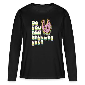 Ressentez-vous encore quelque chose - T-shirt manches longues Premium bio Femme - noir - Devant - Julia (174cm)