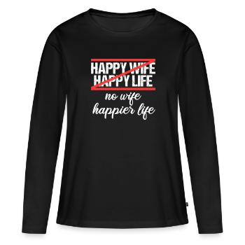 Divorce Séparation Divorce Divorce - T-shirt manches longues Premium bio Femme - noir - Devant - Julia (174cm)