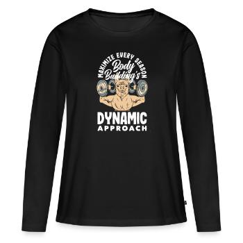 Maximize Every Season Bodybuilding's Dynamic - Women's Premium Organic Long Sleeve Shirt - black - Front - Julia (174cm)