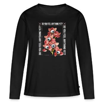 Ressentez-vous encore quelque chose - T-shirt manches longues Premium bio Femme - noir - Devant - Julia (174cm)