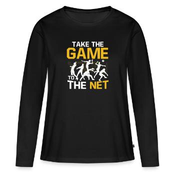 Volleyball Players Spiker Libero Take The Game To - Women's Premium Organic Long Sleeve Shirt - black - Front - Julia (174cm)