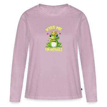 Green Frog Comic King - Women's Premium Organic Long Sleeve Shirt - dusky pink - Front - Julia (174cm)