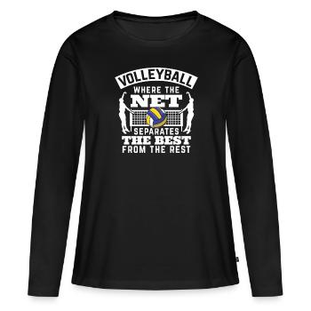 Volleyball Le filet sépare le meilleur de la res - T-shirt manches longues Premium bio Femme - noir - Devant - Julia (174cm)