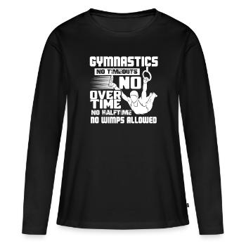 Gymnastics Gymnastics No Wimps Allowed - Women's Premium Organic Long Sleeve Shirt - black - Front - Julia (174cm)