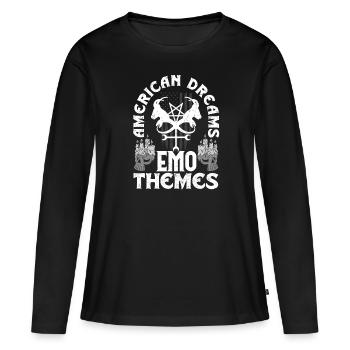 Emoticon Emo American Dreams Emo Themes Emocore - Women's Premium Organic Long Sleeve Shirt - black - Front - Julia (174cm)