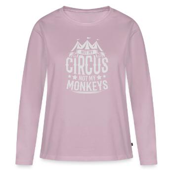 Not My Circus Not My Monkeys Work - Women's Premium Organic Long Sleeve Shirt - dusky pink - Front - Julia (174cm)
