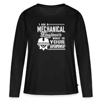 Mechanical Engineer Mechanical Engineer Superpower - Women's Premium Organic Long Sleeve Shirt - black - Front - Julia (174cm)