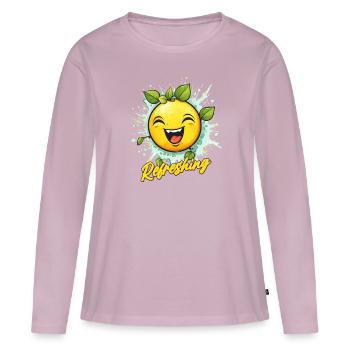 Refreshing lemon for soft drinks - Women's Premium Organic Long Sleeve Shirt - dusky pink - Front - Julia (174cm)