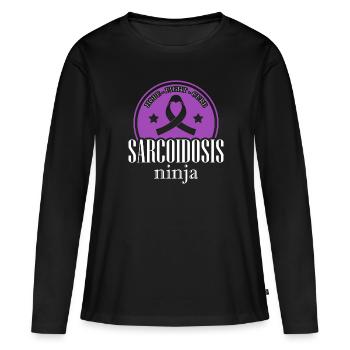 Sarkoidose Ninja Unsichtbare Krankheit Krankheit - Frauen Premium Bio Langarmshirt - Schwarz - Vorne - Julia (174cm)