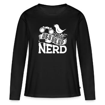 Birdwatching Birdwatching Bird Nerd - Women's Premium Organic Long Sleeve Shirt - black - Front - Julia (174cm)
