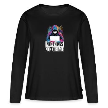 Ethical Hacker's Code: Keine Protokolle, kein - Frauen Premium Bio Langarmshirt - Schwarz - Vorne - Julia (174cm)