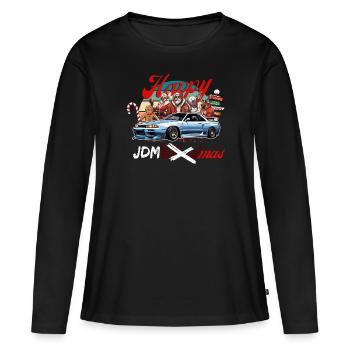 Jdm christmas edition / Tuning Mechanic Costume - Women's Premium Organic Long Sleeve Shirt - black - Front - Julia (174cm)