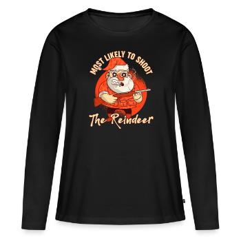 Dabbing Noël Offensif Noël Rude - T-shirt manches longues Premium bio Femme - noir - Devant - Julia (174cm)