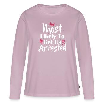 Bachelorette Gang Braut Squad Braut Dusche - Frauen Premium Bio Langarmshirt - Altrosa - Vorne - Julia (174cm)