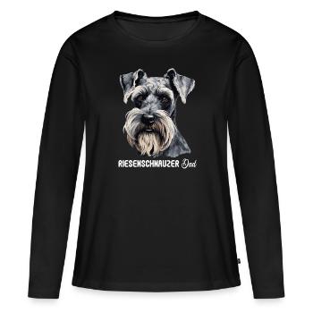 Schnauzer géant - T-shirt manches longues Premium bio Femme - noir - Devant - Julia (174cm)