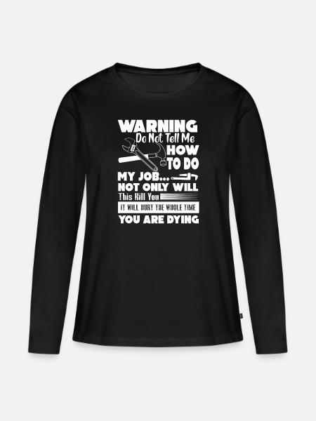 Plumber Plumber My Job - Women's Premium Organic Long Sleeve Shirt - black