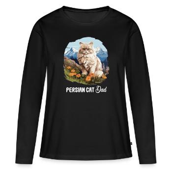 Persian Cat Perser Katze - Frauen Premium Bio Langarmshirt - Schwarz - Vorne - Julia (174cm)