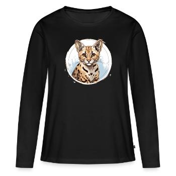 Savane - T-shirt manches longues Premium bio Femme - noir - Devant - Julia (174cm)