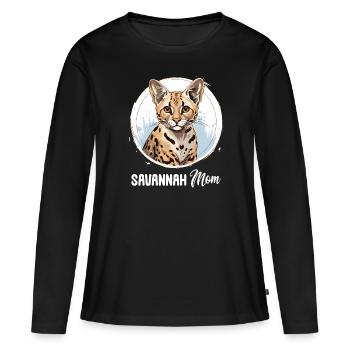 Savane - T-shirt manches longues Premium bio Femme - noir - Devant - Julia (174cm)