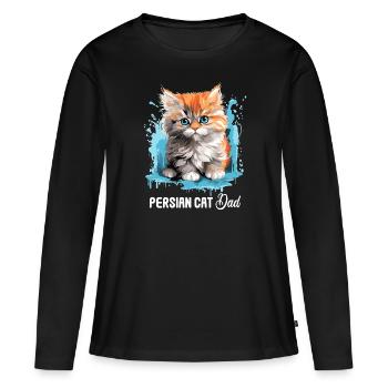 Persian Cat Perser Katze - Frauen Premium Bio Langarmshirt - Schwarz - Vorne - Julia (174cm)