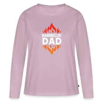 Grilling en plein air fan grill maître au gril - T-shirt manches longues Premium bio Femme - rose poudré - Devant - Julia (174cm)