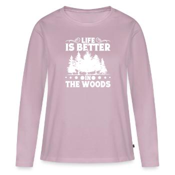 Nature Lovers Forest Walk Mountaineer Baumlie - Women's Premium Organic Long Sleeve Shirt - dusky pink - Front - Julia (174cm)