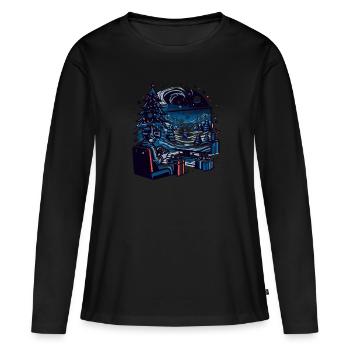 Christmas LAN Party Gamer Festive Gaming Holiday - Frauen Premium Bio Langarmshirt - Schwarz - Vorne - Julia (174cm)