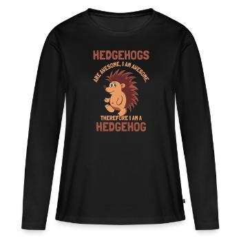 Les hérissons sont un excellent t-shirt - T-shirt manches longues Premium bio Femme - noir - Devant - Julia (174cm)