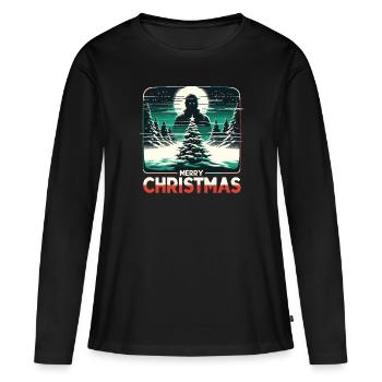 Joyeux Noël Festif Slasher Candy Cane Menace - T-shirt manches longues Premium bio Femme - noir - Devant - Julia (174cm)