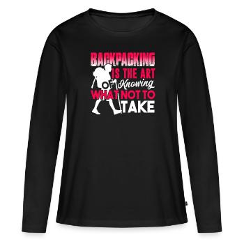 Backpacking Backpacking Is The Art Of Knowing - Women's Premium Organic Long Sleeve Shirt - black - Front - Julia (174cm)