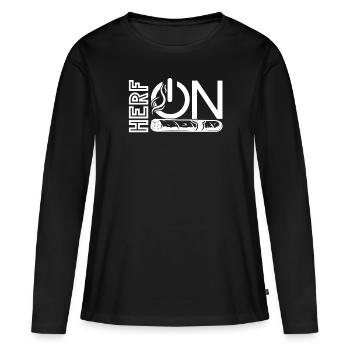Cigar Smoking Cigar Smoking Herf On - Women's Premium Organic Long Sleeve Shirt - black - Front - Julia (174cm)