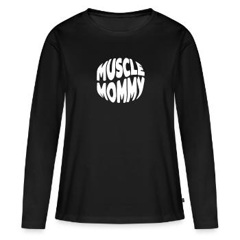 Muscle Mommy - Frauen Premium Bio Langarmshirt - Schwarz - Vorne - Julia (174cm)